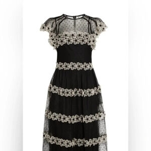 ! Red Valentino dress in tulle with floral applications sz 38